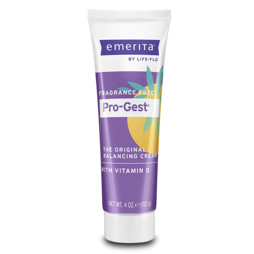 Emerita Pro-Gest Balancing Cream with Vitamin D3 | USP Progesterone Cream from Wild Yam for Optimal Balance at Midlife | 4 oz Emerita Pro-Gest Balancing Cream with Vitamin D3 | USP Progesterone Cream from Wild Yam for Optimal Balance at Midlife | 4 oz