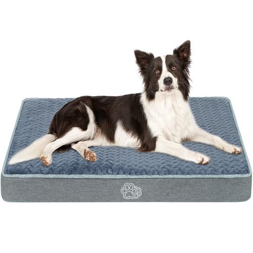 EMPSIGN Crate Dog Bed - Pad for Dog Crate, Reversible Pet Crate Mat with Removable Washable Cover, Kennel Pads for Dog Cages Suitable for S to XXL Dogs - Stone Gray EMPSIGN Crate Dog Bed - Pad for Dog Crate, Reversible Pet Crate Mat with Removable Washable Cover, Kennel Pads for Dog Cages Suitable for S to XXL Dogs - Stone Gray