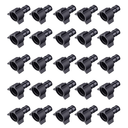 GUOFIS 3/4Inch Poly PEX A Expansion Fitting,25 Pack Female Swivel Adapter PPSU PEX F1960 Fittings,3/4" Pex-A X 3/4" Female NPT Swivel Adapter PEX Plastic Fitting for Pex-A Pipe Connection