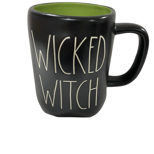Rae Dunn WICKED WITCH Mug green - Halloween inside Ceramic - Dishwasher and Microwave safe