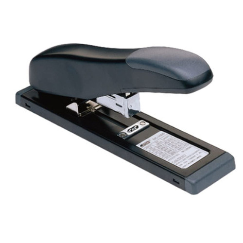 QHLOM Stapler Large Gravity Stapler Office Staplers 100 Sheet Capacity Effortless Stapler Machine Holds 40 Staples Safety Stapler Study/Office Supplies (Color : Black)