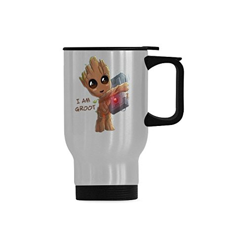 Stainless Steel Insulated Water Coffee Cup, Funny Mugs - I'm Groot Travel Coffee Mug Tea Cup 14 Ounce