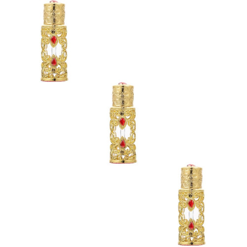 SaditY 3 pcs perfume bottle antique perfume holder perfume dispenser Middle East Style Bottle Essential Oil Dropper Bottles perfume dropper vials crystal perfume travel mini Glass Pipette