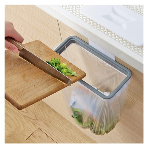 HIHELO Trash Bin Kitchen Cabinet Door Basket Kitchen Hanging Trash Can Waste Bin Garbage Rack Tool Storage Holders Portable Trash Racks with Lid Kitchen Trash Can