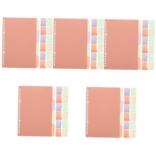Abaodam 50 Sets Index Tab Indexing Cards Category Page Tab Binder Divider Pages Book Marker A5 Binder Divider Page Divider Colored Binder Clips Index Dividers Exercise Book B5 Notebook