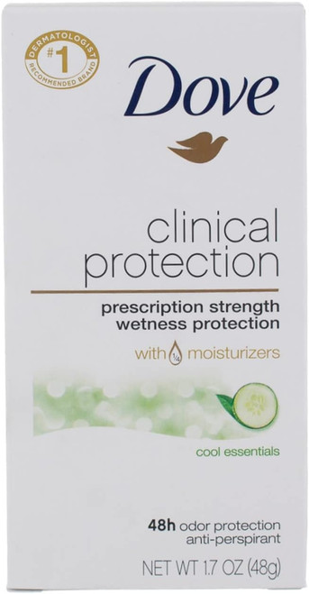 Dove Clinical Protection Anti-Perspirant Deodorant Solid, Cool Essentials 1.70 oz (Pack of 6)