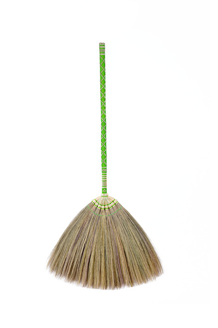 SN SKENNOVA - Asian Broom Thai Pattern Vintage Retro Natural Grass Broom Handmade (Green) SN SKENNOVA - Asian Broom Thai Pattern Vintage Retro Natural Grass Broom Handmade (Green)