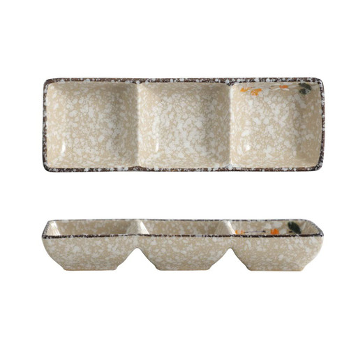 OUSIKA Dip Bowl Soy Sauce Dish Ceramic Sauce Dish 3 Compartment Appetizer Serving Tray Rectangular Divided Dip Bowls Dish (Size : 8.27x2.83x1.30in) OUSIKA Dip Bowl Soy Sauce Dish Ceramic Sauce Dish 3 Compartment Appetizer Serving Tray Rectangular Divided Dip Bowls Dish (Size : 8.27x2.83x1.30in)