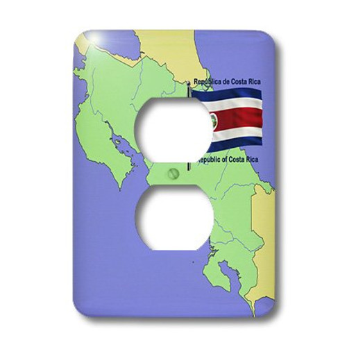3dRose lsp_47675_6 Flag And Map Of Costa Rica With Republic Of Costa Rica Printed In Both English And Spanish 2 Plug Outlet Cover 3dRose lsp_47675_6 Flag And Map Of Costa Rica With Republic Of Costa Rica Printed In Both English And Spanish 2 Plug Outlet Cover