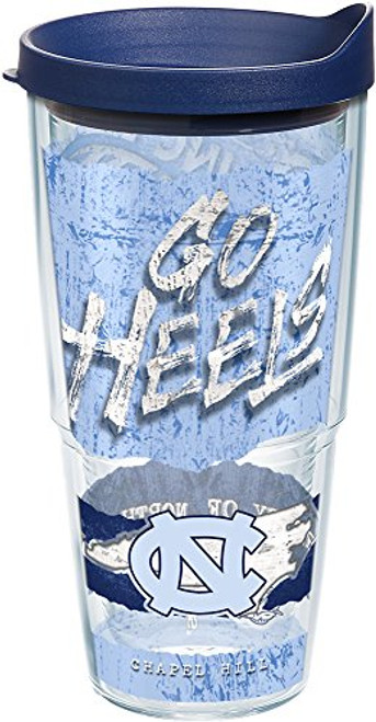 Tervis 1218327 North Carolina Tar Heels College Statement Tumbler with Wrap and Navy Lid 24oz, Clear Tervis 1218327 North Carolina Tar Heels College Statement Tumbler with Wrap and Navy Lid 24oz, Clear