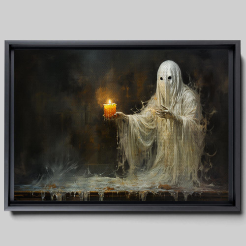 Ghost Holding A Candle, Vintage Poster, Ghost Art Print, Vintage Posters And Prints, Ghost Art, Canvas Prints, Wall Decor