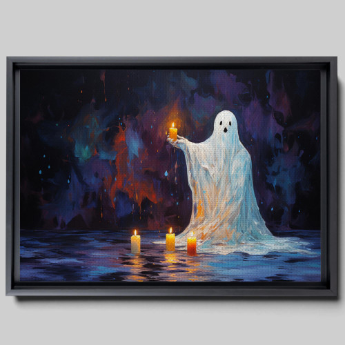 Ghost Holding A Candle, Vintage Poster, Ghost Art Print, Vintage Posters And Prints, Ghost Art, Canvas, Home Decor