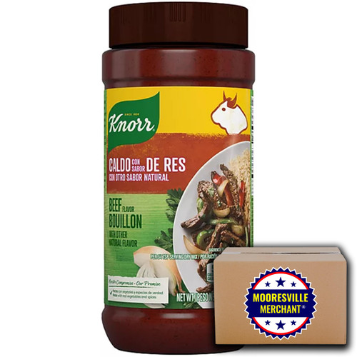 Knorr Granulated Beef Bouillon Seasoning, 40.5 oz, 2 Jars with Mooresville Merchant Decal