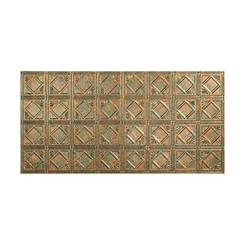 Fasade Easy Installation Traditional 4 Copper Fantasy Glue Up Ceiling Tile / Ceiling Panel (2' x 4' Panel)
