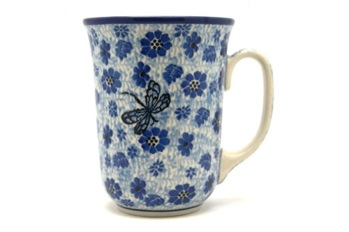 Polish Pottery Mug - 16 oz. Bistro - Hidden Dragonfly