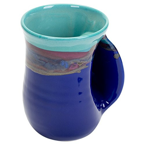 Clay in Motion Handwarmer Mug - Mystic Waters - Right Handed Clay in Motion Handwarmer Mug - Mystic Waters - Right Handed