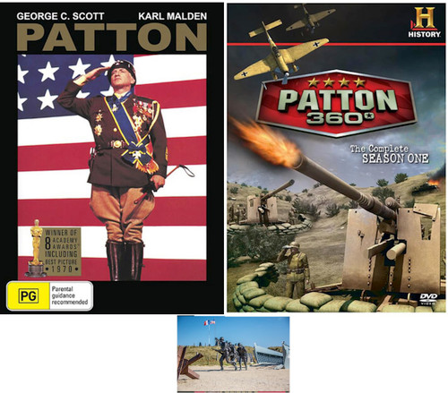 Patton Double Feature Patton George C Scott & Patton 360 Includes Normandy Monument Art Card Patton Double Feature Patton George C Scott & Patton 360 Includes Normandy Monument Art Card
