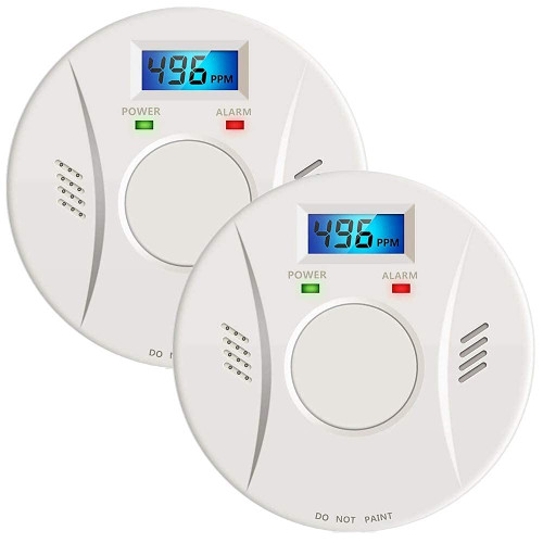 Smoke Detector and Carbon Monoxide Detector co2 detector Battery Powered with Test/Reset Button 2 Pack