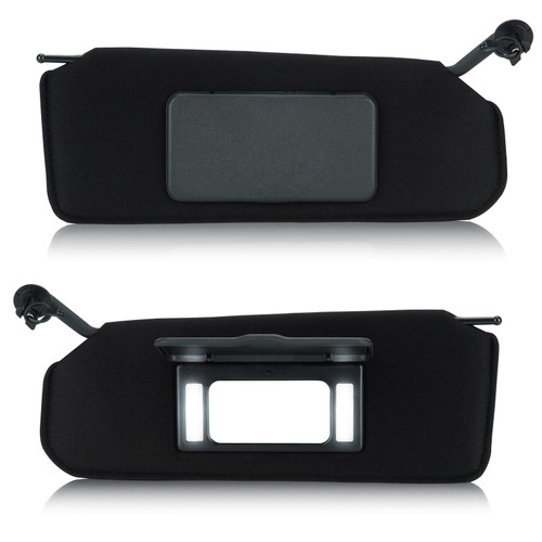 Left Driver & Right Passenger Side Sun Visor for 1997-2004 Chevy Corvette C5 5.7L Black Sunvisor with Light Replacement 10442033 10442034