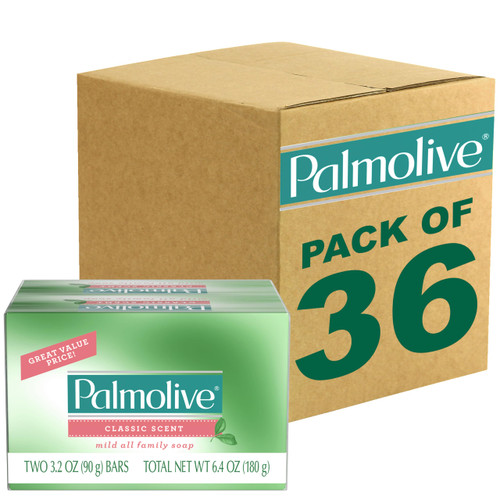 Palmolive Bar Soap, Green - 2 Count (pack of 36)