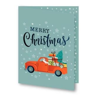 Tyndell Santa Truck Photo Print Folder 5x7 (25 Pack)