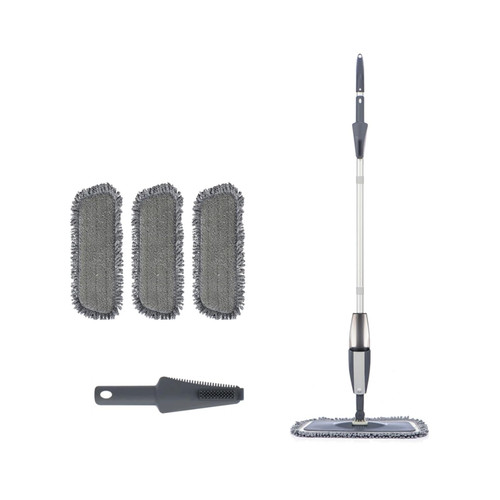 Magic Spray Mop Wooden Floor with Reusable Microfiber Pads 360 Degree Handle Home Windows Kitchen Mop Sweeper Broom Clean Tools ( Color : Mop with 4pads )