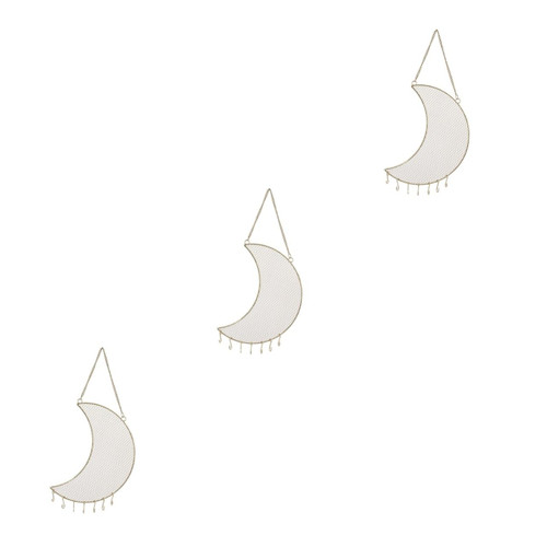 Cabilock 3pcs Grid Jewelry Rack earring grid display rack stud earring organizer ornament earrings earring organizer hanging earring holder organizer moon necklace Wall-mounted iron hanger Cabilock 3pcs Grid Jewelry Rack earring grid display rack stud earring organizer ornament earrings earring organizer hanging earring holder organizer moon necklace Wall-mounted iron hanger
