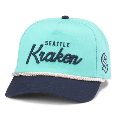 AMERICAN NEEDLE Seattle Kraken NHL Roscoe Adjustable Snapback Baseball Hat (23008A-SEK-TBNV) AMERICAN NEEDLE Seattle Kraken NHL Roscoe Adjustable Snapback Baseball Hat (23008A-SEK-TBNV)