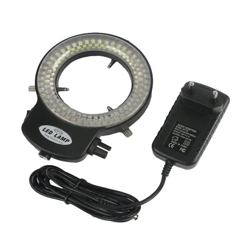 UIOYU Handheld Digital Microscope Accessories Stable 6500K 144 LED Ring Light Illuminator Lamp for Industry Stereo Microscope Digital Camera Microscope Accessories (Color : Black)
