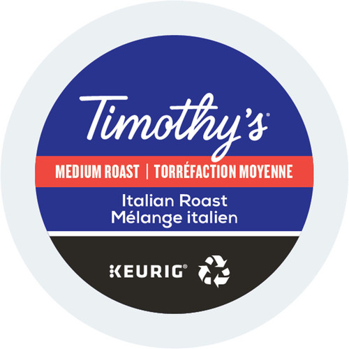 Timothy's, Italian Roast, Single-Serve Keurig K-Cup Pods, Medium Roast Coffee, 96 Count (4 Boxes of 24 Pods) Timothy's, Italian Roast, Single-Serve Keurig K-Cup Pods, Medium Roast Coffee, 96 Count (4 Boxes of 24 Pods)