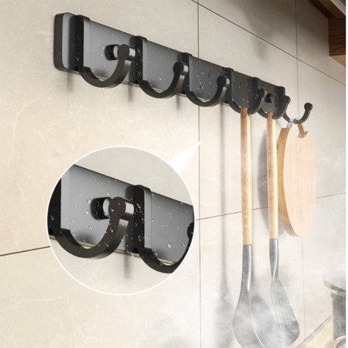 TRUKKE Storage Rack,Kitchen Utensil Holder, Pots and Pans Hanging Rack, Wall Mounted Cooking Utensil Hanger, Multifunctional, Suitable for Bathrooms, Entrance Doors/Color/19.5Cm