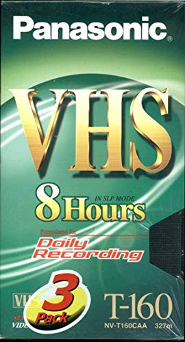 Panasonic T-160 Blank VHS 3 Pack 8 Hours in SLP