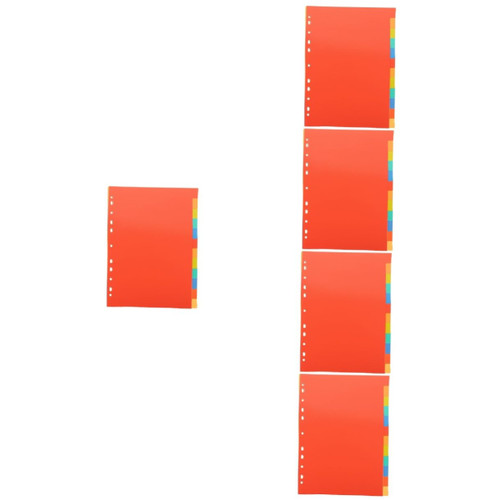 STOBOK 15 Sets A4 Index Divider File Dividers with Tabs A4 Subject Dividers Page Dividers Notebook Dividers Plastic Folder Dividers Binder Index Markers Major Separator Page A5 PVC
