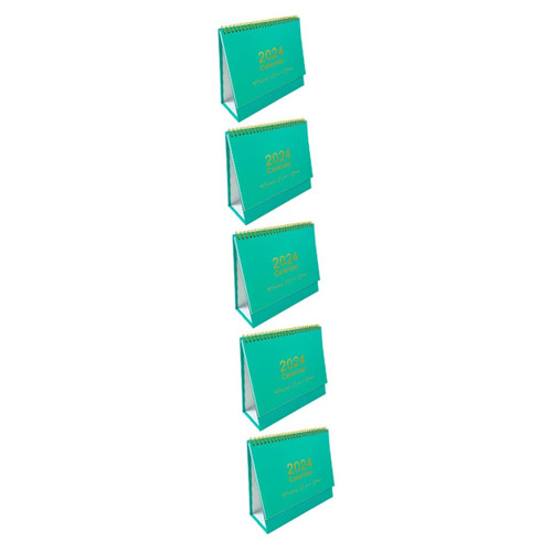 STOBOK 5pcs 2024 Desk Calendar 2024 Free Standing Calendar Cute Desk Calendar Perpetual Calendar Daily Planners 2024 2023-2024 Calendar Daily Desktop Calendar Mini Paper The List Office