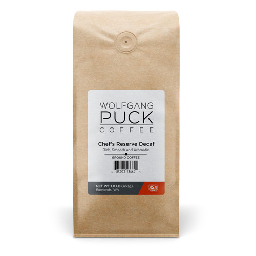 Wolfgang Puck Coffee, Chef's Reserve Decaf, Ground Coffee, 1-Pound, (Pack of 3) (014662)