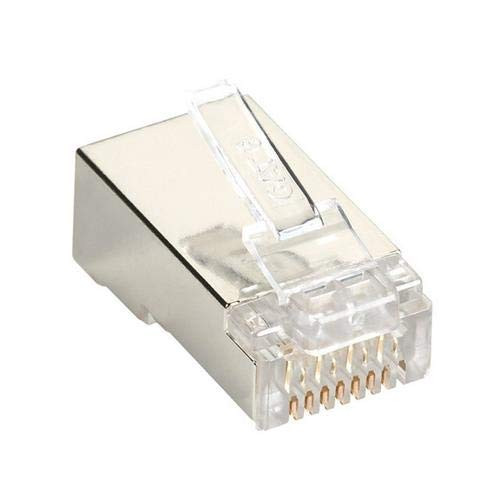 Black Box C6-MP-S-50PAK, CAT6 RJ-45 Modular Plugs - Shielded, 50-Pack, 5 Packs of 50 pcs