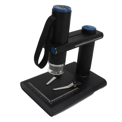 WiFi Digital Microscope, 50?1000X Magnification Digital Microscope HD 2MP 5V 1A USB Long Battery Life for Skin Inspection(Black)