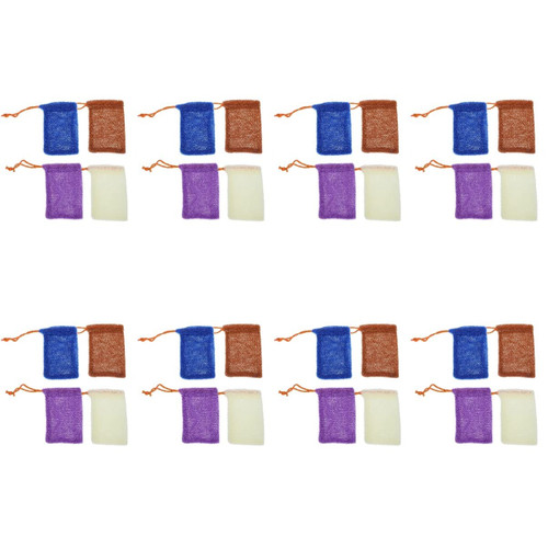 Beaupretty 32 Pcs Soap Bag Foaming Net Soap Saver Pouch Soap Exfoliating Mesh Bag Rapid Drying Towel Bath Cleaning Tool Soap Sack Saop Foam Net Soap Mesh Net Foam Soap Nylon Africa Drawstring