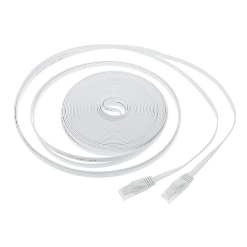 Hemoton 4pcs 6 Category 6 Network Cable Ethernet White All Bronze Copper