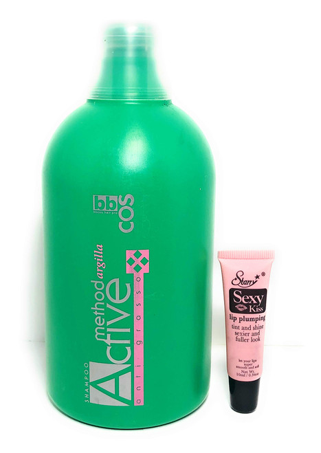 bb-cos Bbcos Method Active Argila Anti Grasso Shampoo for Greasy Hair 33.8 Oz Free Starry Lipgloss 10 Ml