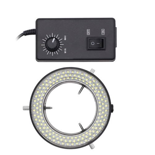 Smicroscope Accessories for Adults 144/56 LED Ring Light Illuminator Lamp for Industrial Trinocular Stereo Microscope Video Camera Adjustable Circle Light Source Microscope (Color : 144 Led)