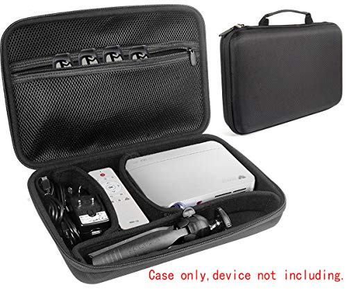 Projector Case for WOWOTO H8 Video Projector, WOWOTO DLP LED Video Projec, Slim Desgin, Mesh Pocket, Smart dividers for Projector, Remote Controller, Adapter, Tripod Tablet Stand, Cables and Others