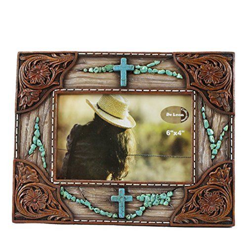 LL Home Turquoise Cross 4X6 Photo Frame