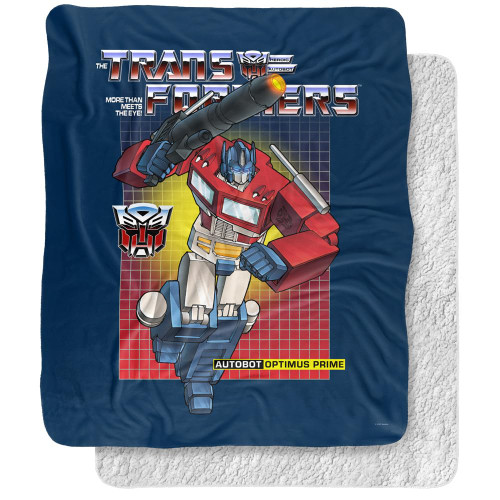 Transformers Optimus Prime Silky Touch Sherpa Back Super Soft Throw Blanket