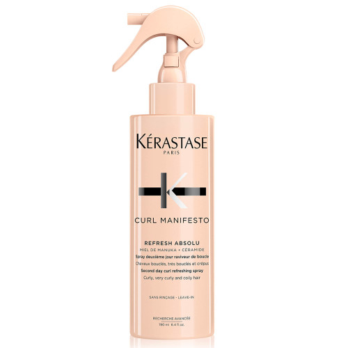 KERASTASE Curl Manifesto Refresh Absolu Refresh Spray | Hydrates, Redefines & Refreshes Curls | Anti-Frizz | With Coconut Oil | For All Wavy, Curly, Very Curly & Coily Hair | 6.4 Fl Oz