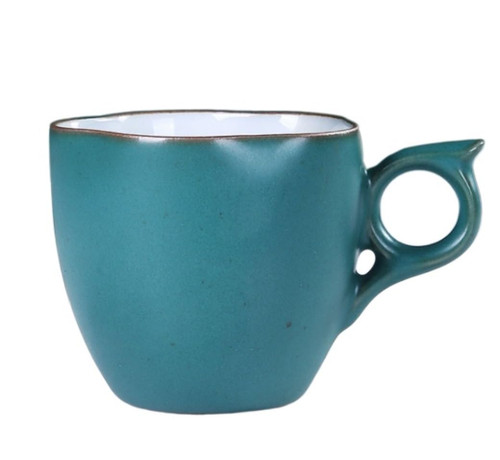 REIFOR Coffee Mug Tea Mug Coffee Cup Mugs Ceramic Coffee Cup With Dish Spoon Set Luxury Drinking Cup Mug Office Afternoon Tea Cup Coffee Mugs Coffee Mugs For Office (Color : Green, Size : 200ml)