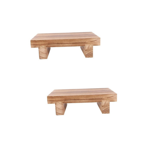 Tofficu 2pcs Bedside Step Stool Bedside Footstool Kids Kitchen Step Stool Wood Foot Stool Office Foot Rest for Couch Kids Stool Wooden Step Bench Shoe Changing Stool Toddler Simple