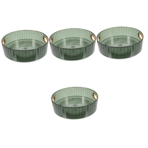 Zerodeko 4pcs Shelf Makeup Tray Kitchen Turntable Cabinet Organizer Rack Food Trays Convenient Spice Tray Food Container Desktop Spice Tray Lazy Seasoning Plastic Spices to Rotate