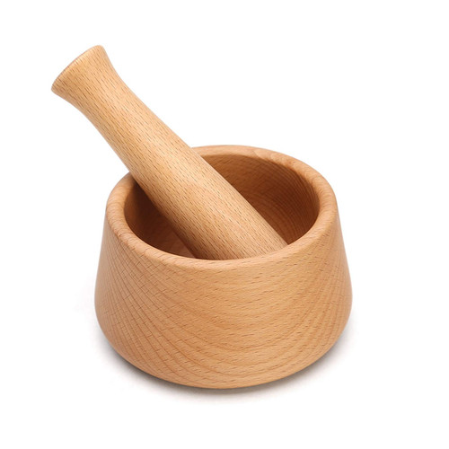 FURLOU Mortar and Pestle Set Wooden Mortar and Pestle Set?Spice Grinder Kitchen Cooking Tools ?Seasonings?Pestos and Guacamole?Handmade Mortar and Pestle Grinder Spice Herb Grinder Grinding