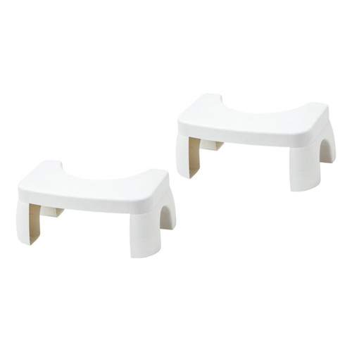 Homoyoyo 2pcs Toilet Stool Toilet Step Stool for Kids Bathroom Footstool Pooping Stool Foldable Stools for Adults Toilet Stepping Stool Bidet Pregnant Woman Plastic Squatting Pan White